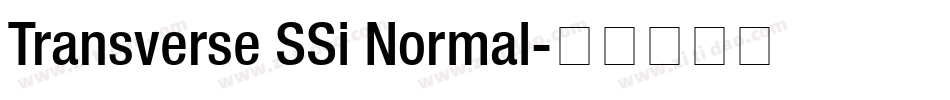 Transverse SSi Normal字体转换